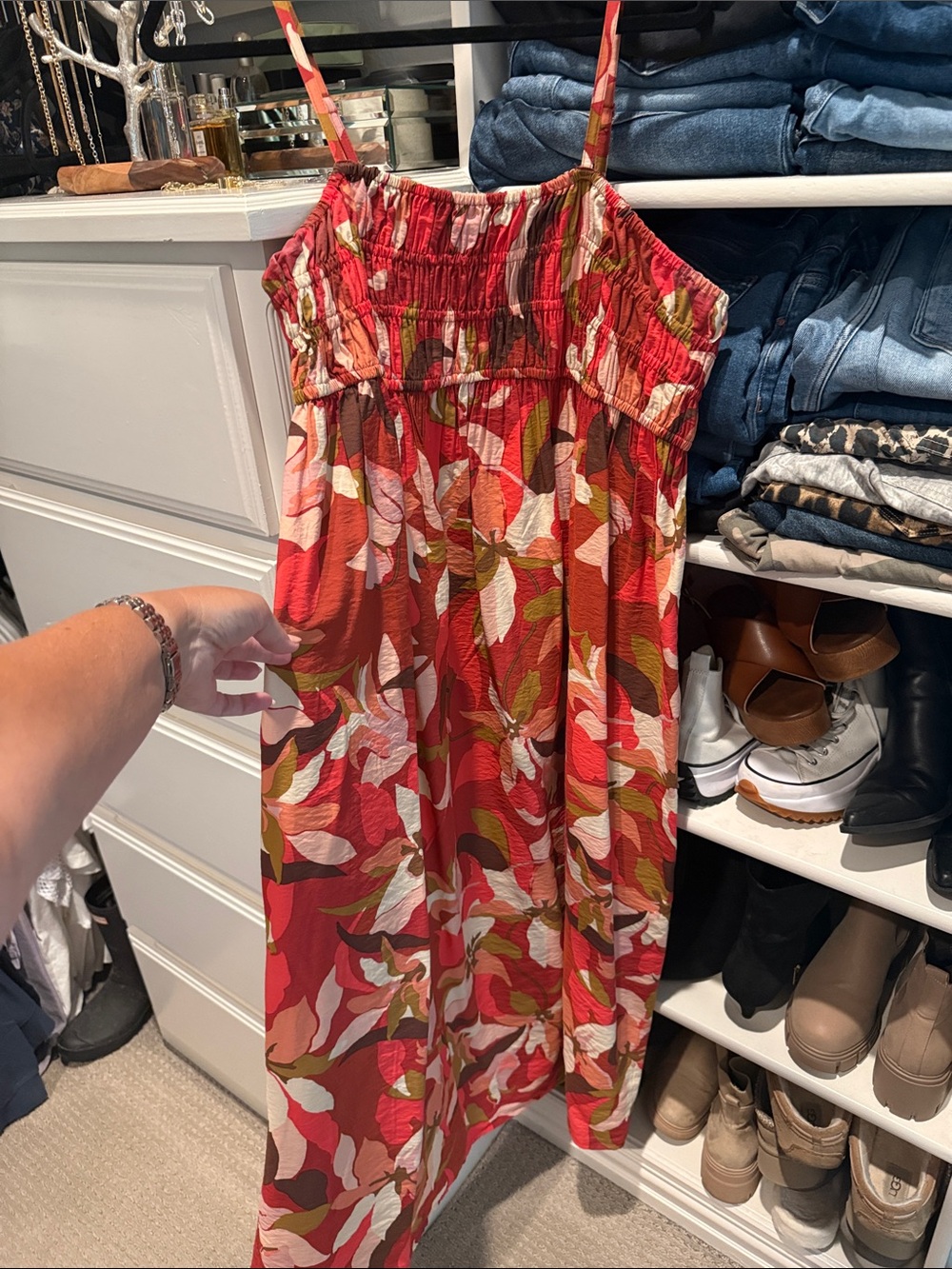 a new day Red Floral Maxi Dress